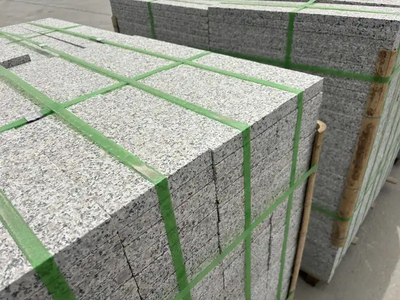 Flamed granite slab