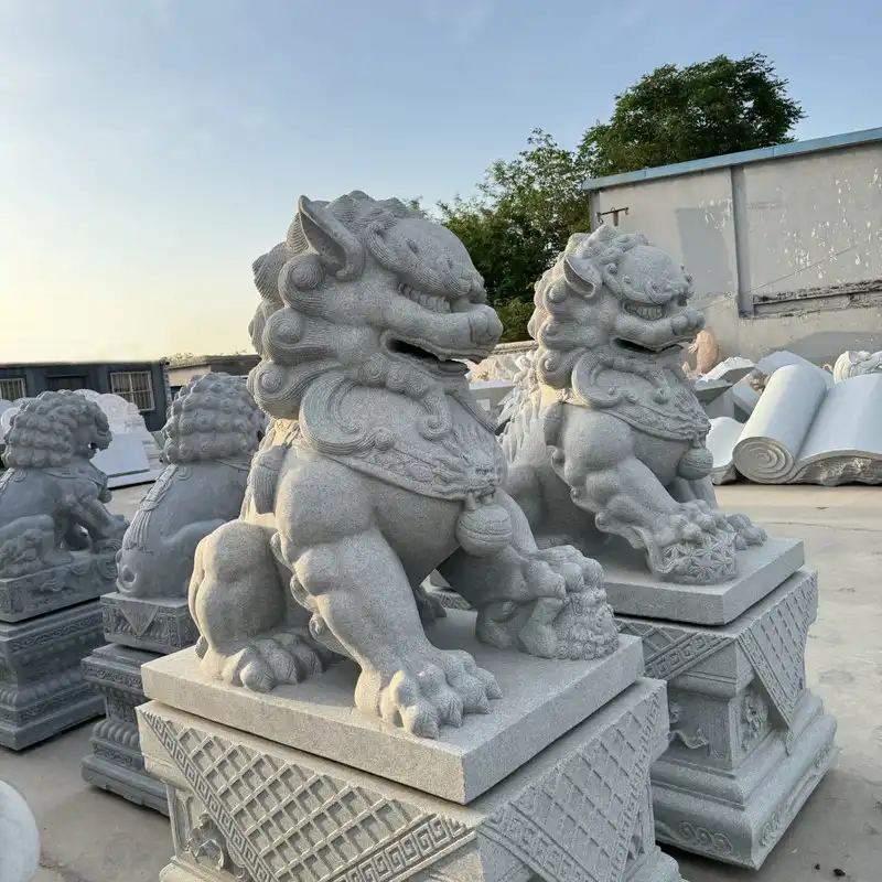 Carved Stone Lions Carved Stone Lions