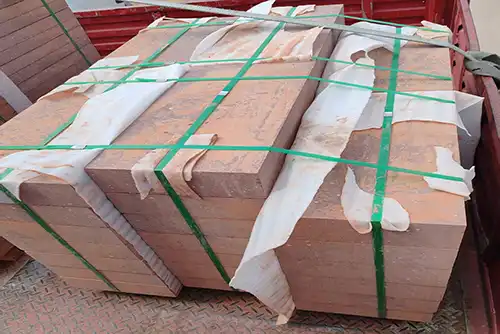How Does a Natural Red Sandstone Slab Affect Indoor Acoustics?