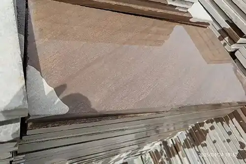 Can a Natural Red Sandstone Slab Work as a Kitchen Backsplash?